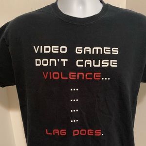 Think Geek T shirt Video Game Violence Sz M